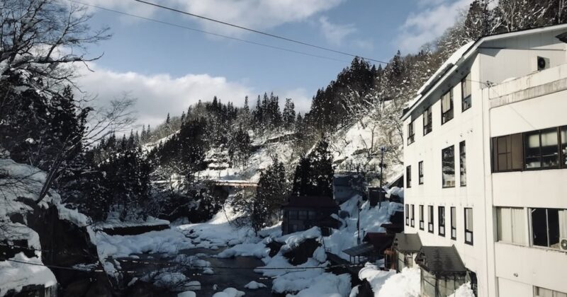 玉梨八町温泉の風景