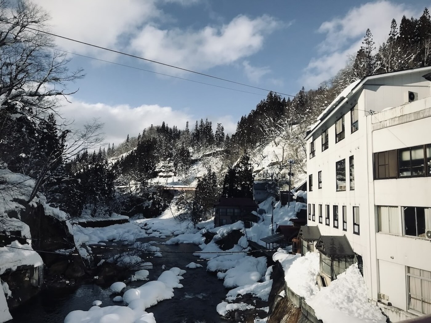 玉梨八町温泉の風景