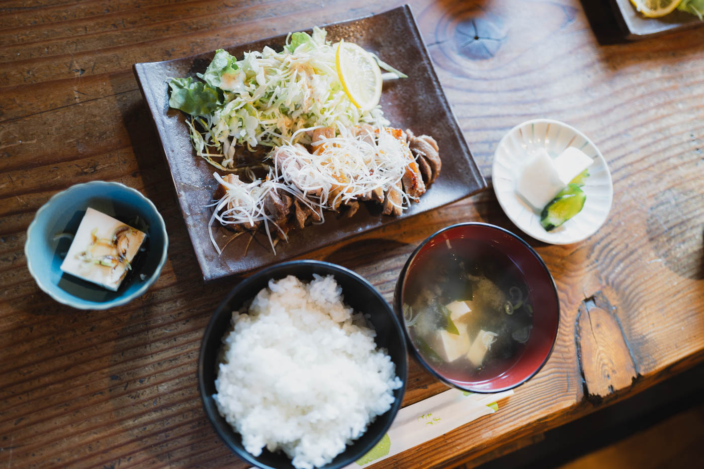 会津地鶏もも肉塩焼き定食1